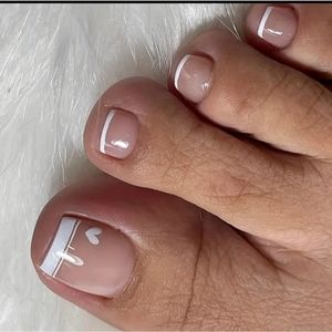 🤑3/$13. 2 packs  False toenails french tip